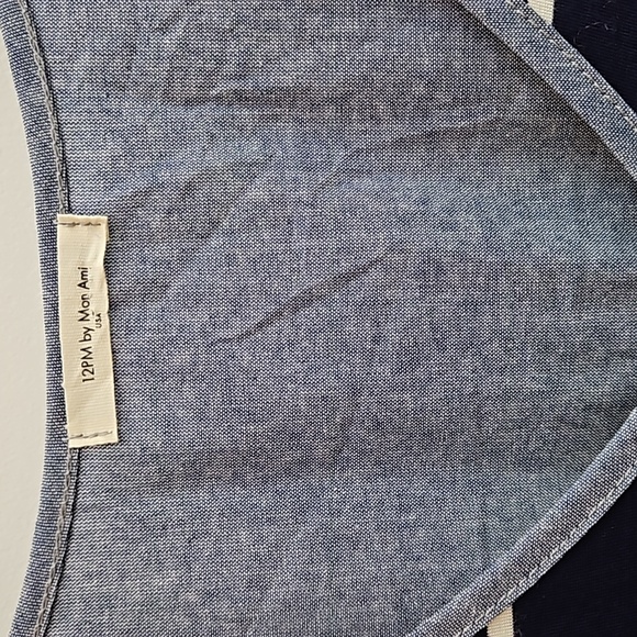 12PM by mon Ami Stripe Blue Dress Size   Large - Picture 2 of 4